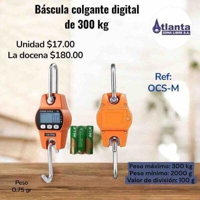 Báscula colgante digital de 300 kg