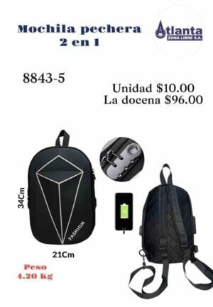 Mochila pechera 2 en 1