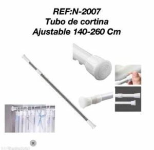 Tubo de cortina ajustable