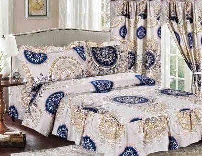 SÁBANAS CON CORTINA Y RUCHA